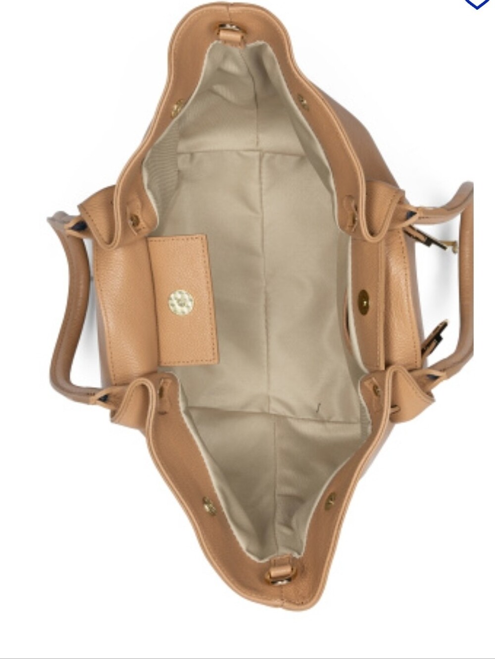 Italian Tan Leather East West Purse - Picture 3 of 13